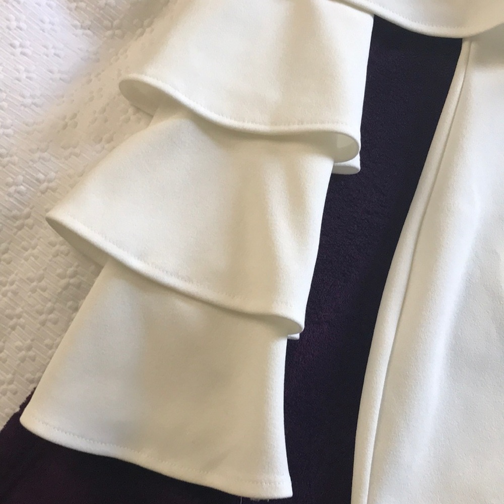 White Ruffle Bodycon Dress - Picture 4 of 7